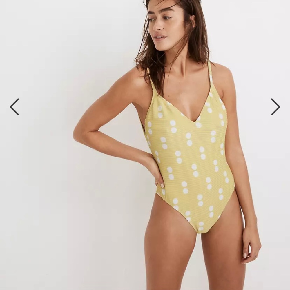 Madewell Ribbed Low-V One-Piece Swimsuit